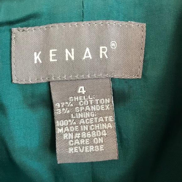 KENAR Emerald Green Corduroy Blazer Jacket - Picture 4 of 8